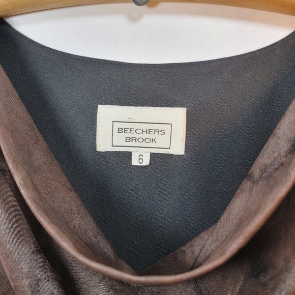 SEXY brown faux cowhide leather look. Mini dress. cowl neck. Sz.6. - Picture 4 of 6